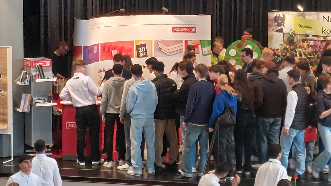 Großer Andrang am Messestand
